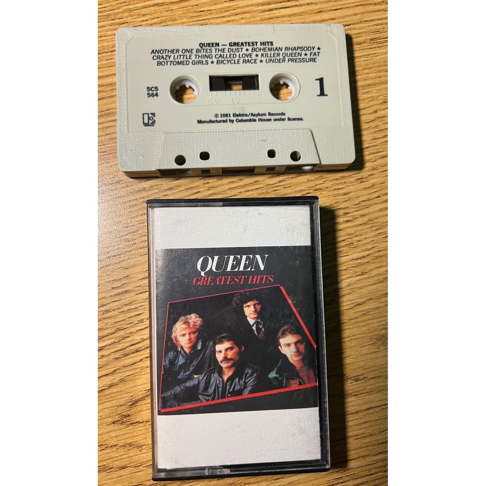 Queen Greatest Hits Cassette Tape 1981 Elektra Columbia House 5C5 564 Vintage